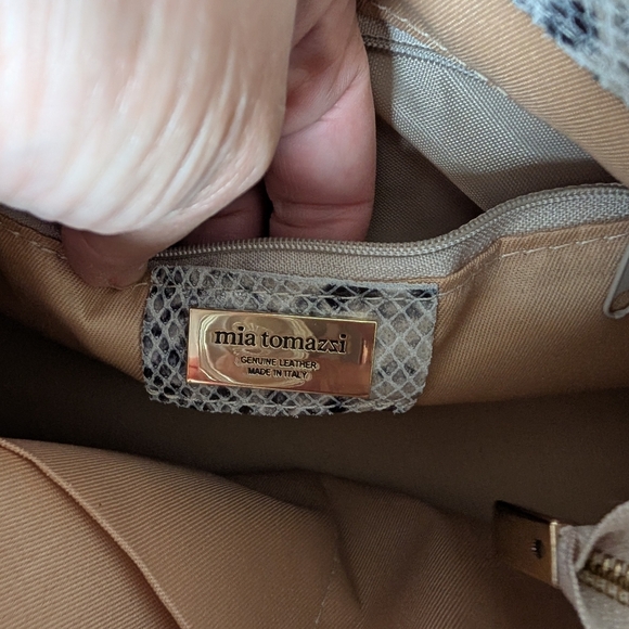 Mia Tomazzi Papiniano 100% Italian leather Snake Print Handbag - Picture 6 of 7